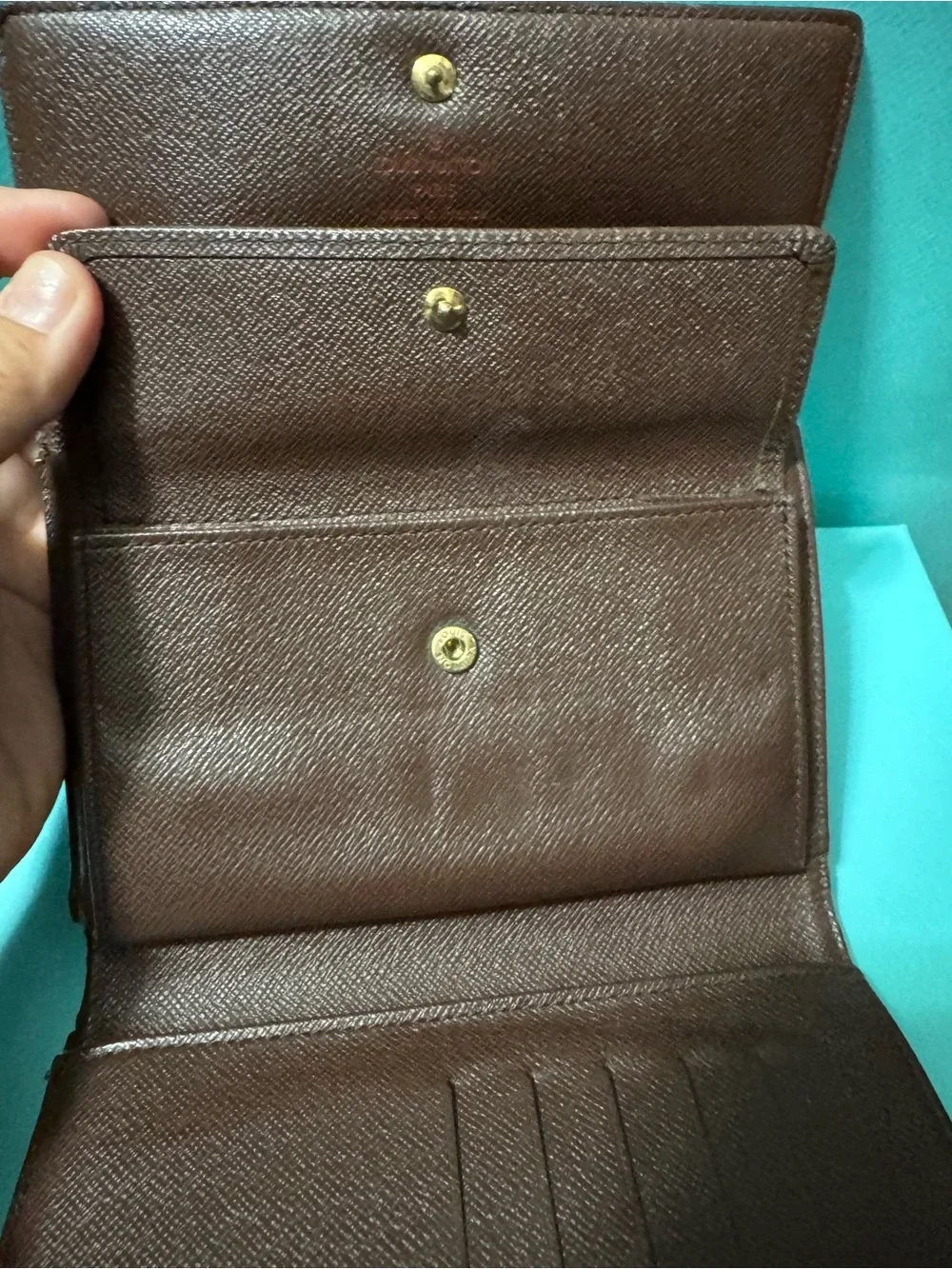 Louis Vuitton Brown Checkered Continental Wallet